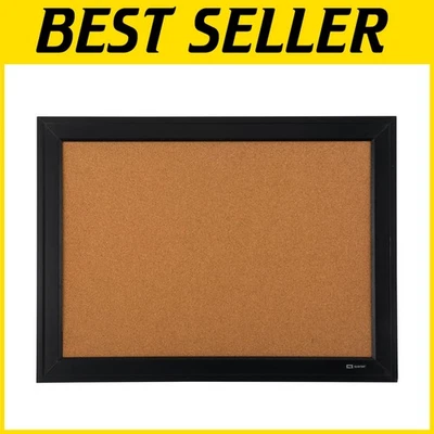 Stylish 17x23 Cork Board with Black Frame - Perfect for Vision Boards & Messages - Image 1 of 4