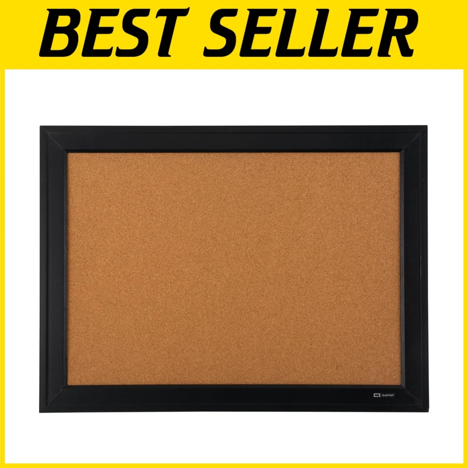 Stylish 17x23 Cork Board with Black Frame - Perfect for Vision Boards & Messages - Image 1 of 4