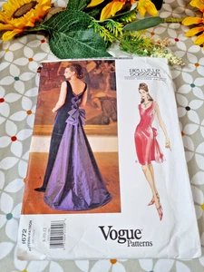 Vogue 1672 Sewing Pattern Bellville Sassoon Occasion Dress Size US 8 10 BEE - Picture 1 of 4