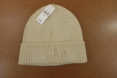 Baby Gap Toddler Small/Medium (2/3 Years) Tan TU Logo Knit Cuffed Beanie NWT - Image 1 of 4