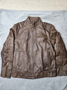 Chaqueta de cuero real HBO Max rara para dama y mujer mediana Batman/Penguin programa de televisión - Imagen 1 de 24