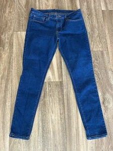 LEVI'S WOMENS SKINNY DENIM BLUE JEANS STRETCH SIZE 30 --- READ !!! - Picture 1 of 8