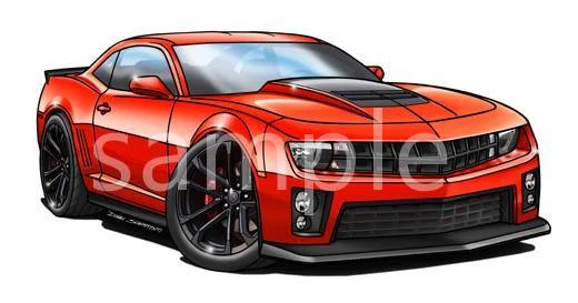 Camiseta réplica de dibujos animados Muscle Car 0578GA ZL1 arte automotriz Foto 1 de 1