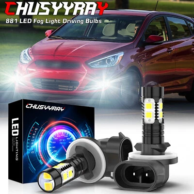 Para Hyundai Accent 2000-2017 2x 881 LED luz antiniebla bombillas de conducción blancas 6000K Foto 1 de 4