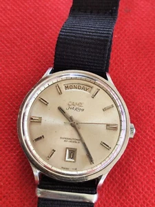 CAMY Jet King Vintage Automatic Watch Day Date 30 jewels Mens Watch _3431 - Bild 1 von 15