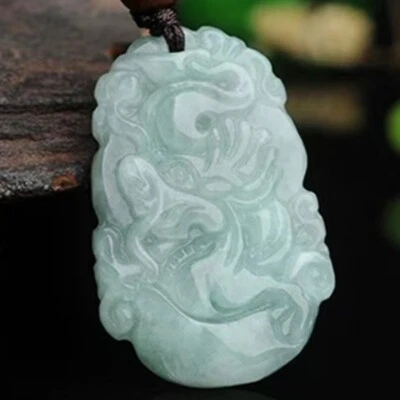 Natural Genuine Green A Jade Jadeite China Style Dragon Pendant 龙行天下 Foto 1 de 4