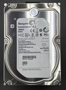 Seagate 3TB 7.2K RPM SAS 3.5" Server Hard Drive - ST3000NM0023 EMC 118033058 - Picture 1 of 3