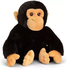 Chimp Monkey Plush Toy 16cm- 100% Recycled Eco Soft Teddy - Keel Keeleco - Picture 1 of 1