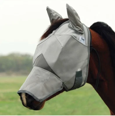 Cashel Crusader Fly Mask - Large Horse - Long Nose With Ears