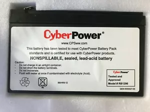 CyberPower - RB1290 - 9Ah 12V DC UPS Replacement Battery Cartridge - Picture 1 of 4