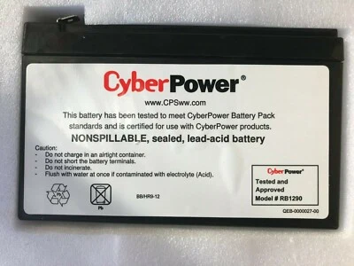 CyberPower - RB1290 - 9Ah 12V DC UPS Replacement Battery Cartridge - Image 1 of 4