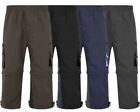 MENS 3/4 SHORTS 2 IN 1 CARGO COMBAT ZIP OFF SUMMER JOGGING CASUAL TROUSERS M-2XL