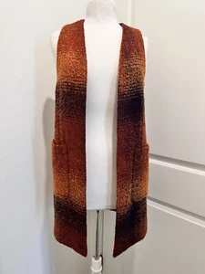 Anthropologie ELEVENSES Long Vest Plaid Extra Small Wool Alpaca Blend NEW - Picture 1 of 11