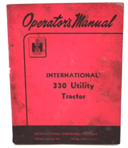 1958 International Harvester Co. Chicago USA Operators Manual 330 Utility Tractr - Bild 1 von 8
