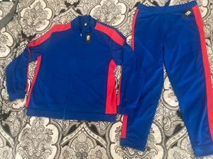NWT IDEOLOGY Men's Tracksuit Complete Set Blue & Red Jacket XL + Pants Medium - Picture 1 of 15