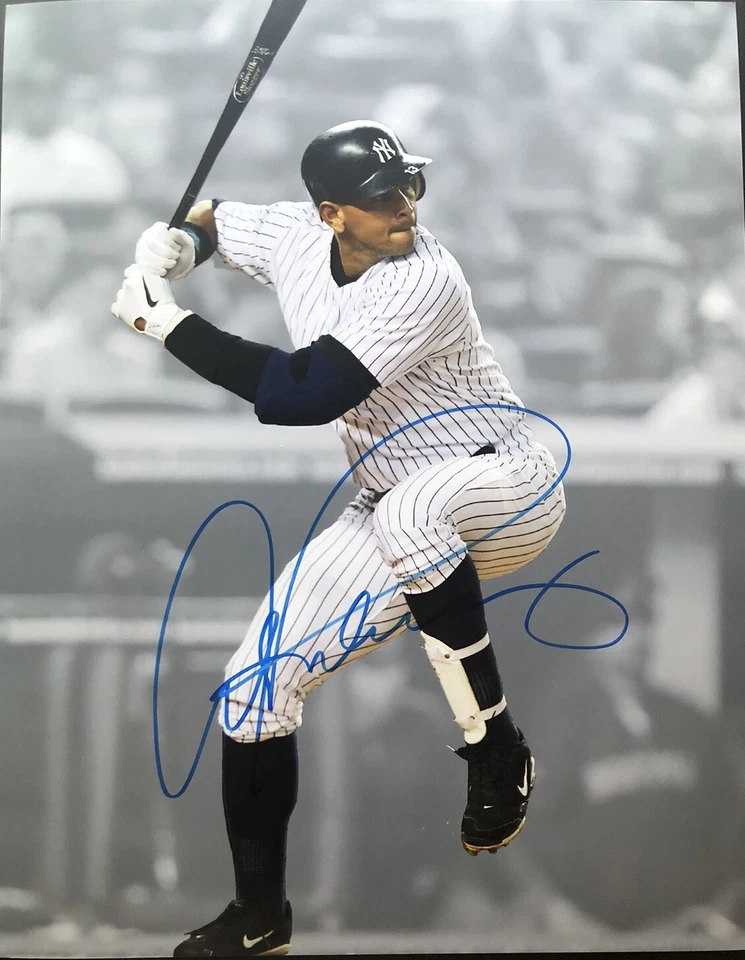 Alex Rodriguez Signed Autographed 11x14 Photo New York Yankees MLB - Image 1 of 1