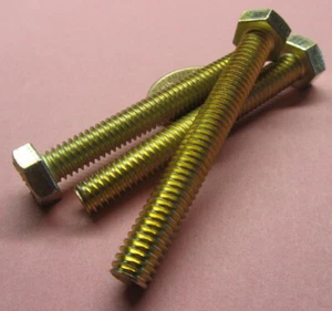 Perno de grifo, FT, GRADO 8 amarillo zinc cromato 5/16"-18 x 2,50" de longitud, 10 piezas - Imagen 1 de 10