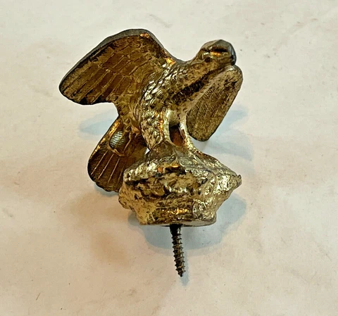 Antique Brass or Bronze Screw On Eagle Finial for Desk, Mirror, Clock, Etc Cover