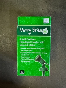 Merry Brite 6 Ft Outdoor Floodlight Holder With Ground Stake #699170 NIB 6 feet  - Picture 1 of 1