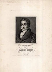 c1850 Jean Paul Casimir-Perier Francia Presidente del Estado Retrato grabado en acero - Imagen 1 de 1
