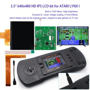 IPS 3.5'' 640x480 Retro Pixel HD LCD Screen HDMI-Compatible Mod For ATARI LYNX Ⅰ - Picture 1 of 20