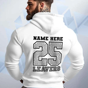 Custom 2025 Leavers Hoodie School College Varsity Graduation Jumper with Names - Picture 1 of 25