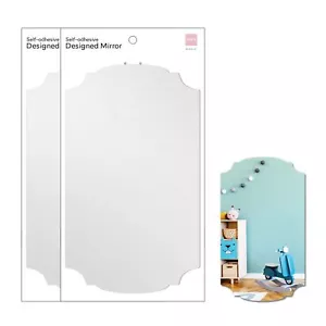 2PCS MYRO Self-Adhesive Mirror 7"x12" Shatterproof Locker Shower Bathroom - Picture 1 of 6
