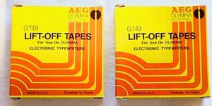AEG G149 Lift-Off Tapes For Use On Olympia Electronic Typewriters (11 tapes) - Picture 1 of 11