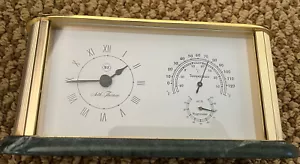 Seth Thomas Brass Deck Clock with Temperature and Hygrometer - Picture 1 of 6