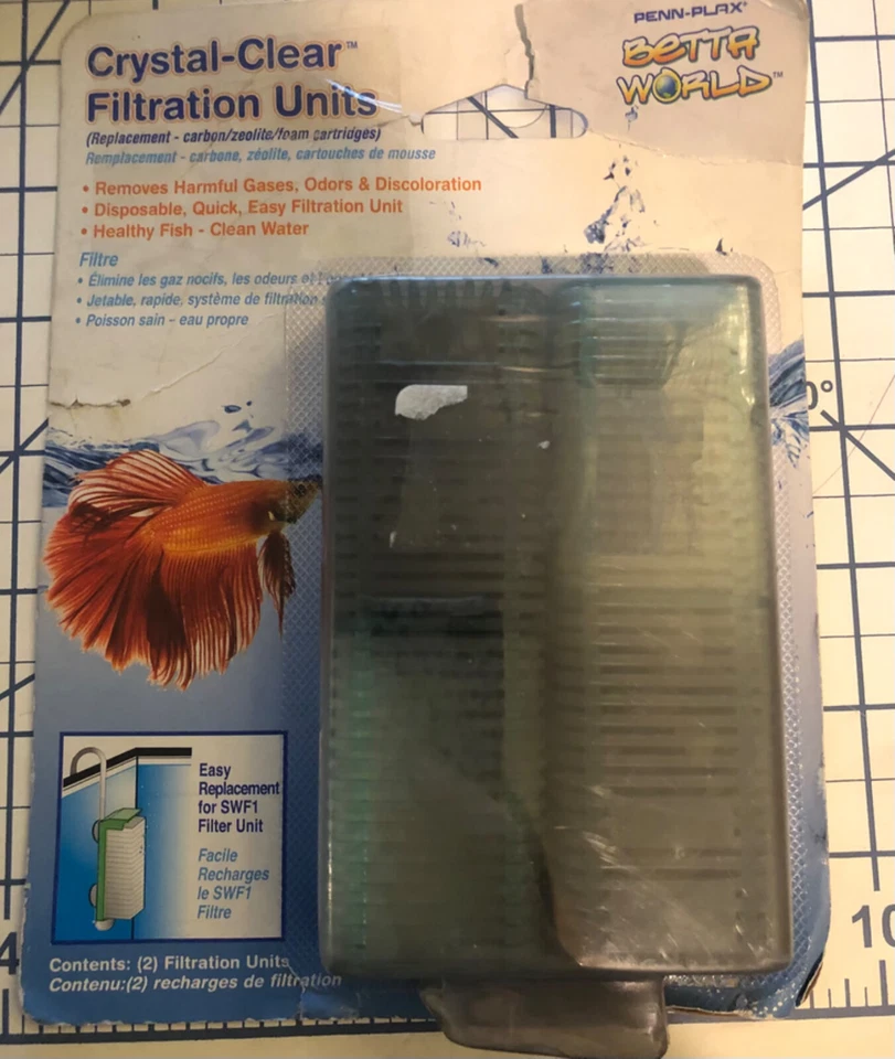Unidades de filtración de repuesto Penn Plax Betta World Betta Fish agua clara limpia Foto 1 de 1