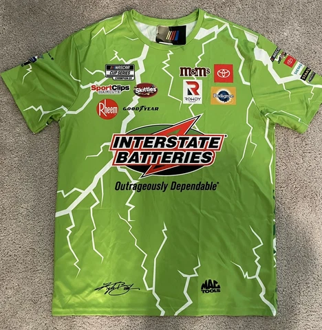Kyle Busch Interstate Batteries - Sublimated Crew Shirt - #18 JGR - SIZE LARGE Cover