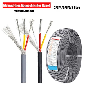 UL2547 18AWG-28AWG Copper Wire Shielded Audio Headphone Signal Cable 2 to 7 Core - Picture 1 of 10