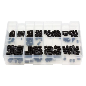 250Pcs Assorted Box of Black Grub Screws Metric M4-M10 - Picture 1 of 1