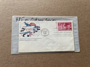 US 1949 FDC +US Union solider and GAR Veteran #985 +Civil War Patriotic Cachet-A - Picture 1 of 2