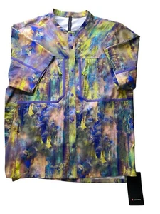 NUEVO CON ETIQUETAS Lululemon Tie Dye Repelente al Agua Senderismo Camisa a Presión Para Hombre’s 2XL XXL Colorida - Imagen 1 de 8
