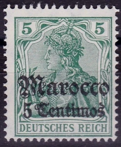 === Dt. Auslandspostamt Lampe Maroc Mi. 35, Cat. - Picture 1 of 1