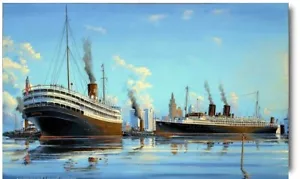 SS Florida & SS Iroquois by James Flood - Naval Art Print - Warship - Picture 1 of 1