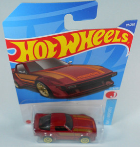 Hot Wheels Mazda RX-7 (red) sealed on long card #97/2022