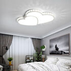 Heart Shape Crystal Ceiling Light Modern LED Pendant Lamp Chandelier For Bedroom