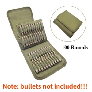100 Rounds Rifle Bullet Cartridge Ammo Pouch Bag For .38 .357 9mm 30-30 30-06 - Picture 1 of 12