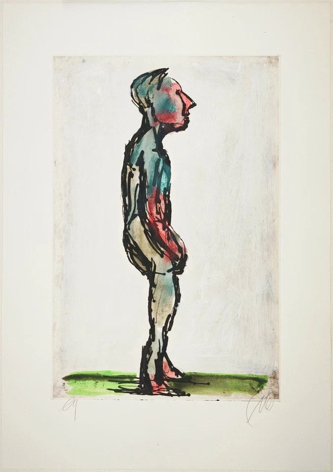 Markus Lüpertz - "Hiob" - Unikat - aquarellierte Radierung - Bild 1 von 1