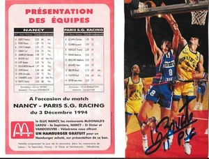 Feuille de match SLUC  Nancy - Paris SG Racing - 03 décembre 1994 - Picture 1 of 5
