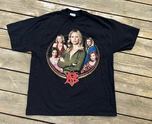 Vtg Y2k 2002 Buffy The Vampire Slayer T-Shirt XL Tv Show Cast Shirt Big Graphics - Picture 1 of 10