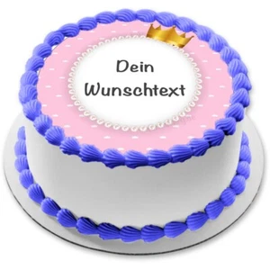 Prinzessin eßbar Torten-bild-aufleger Party Deko Geburtstag personalisiert Krone - Bild 1 von 11