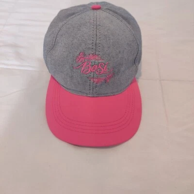 Mujer BOSI Gorra, Sombrero Bordado Denim Azul y Rosa Cabby, Capitán, Newsboy Foto 1 de 4