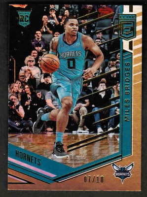 2018-19 PANINI CHRONICLES MILES BRIDGES #285 ELITE ROOKIES RC GOLD /10 CHARLOTTE - Image 1 of 2