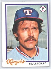 1978 Topps Paul Lindblad #314     Texas Rangers