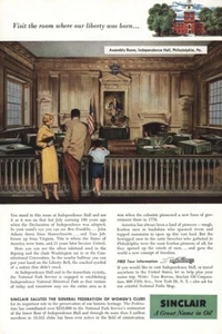 1956 Sinclair: Assembly Room Independence Hall Vintage Print Ad - Picture 1 of 1