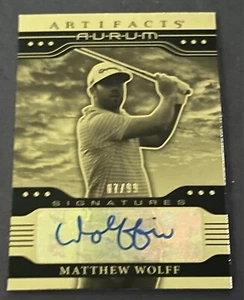 Matthew Wolff 2021 Upper Deck Artifacts Aurum Signatures /99 #AS-MW Rookie Auto - Picture 1 of 2