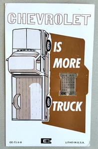 Chevrolet Salesman Advertising Watch Calendar Cards August 1971         P4 - Picture 1 of 4